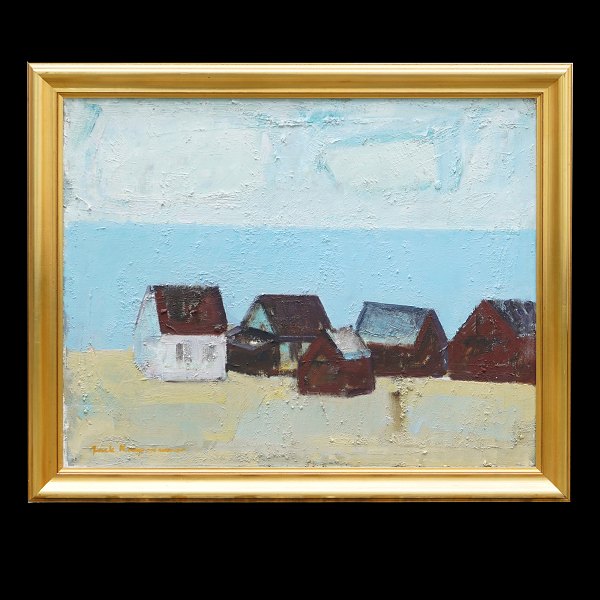 Jack Kampmann, 1914-89, oil on canvas. Faroe Islands. Signed. Visible size: 64x80cm. With frame: 76x92cm