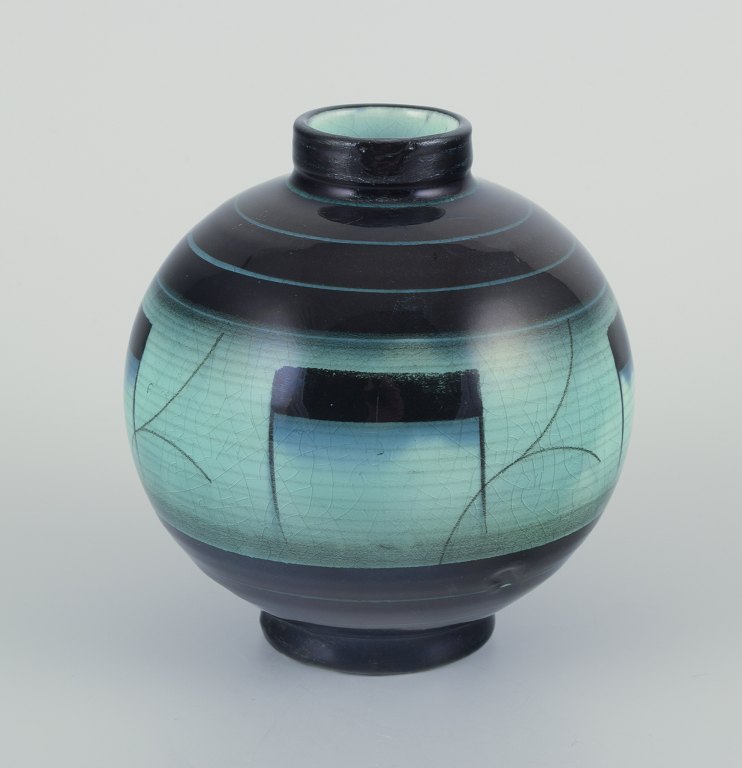 Ilse Claesson for Rörstrand.Vase in glazed faience.
