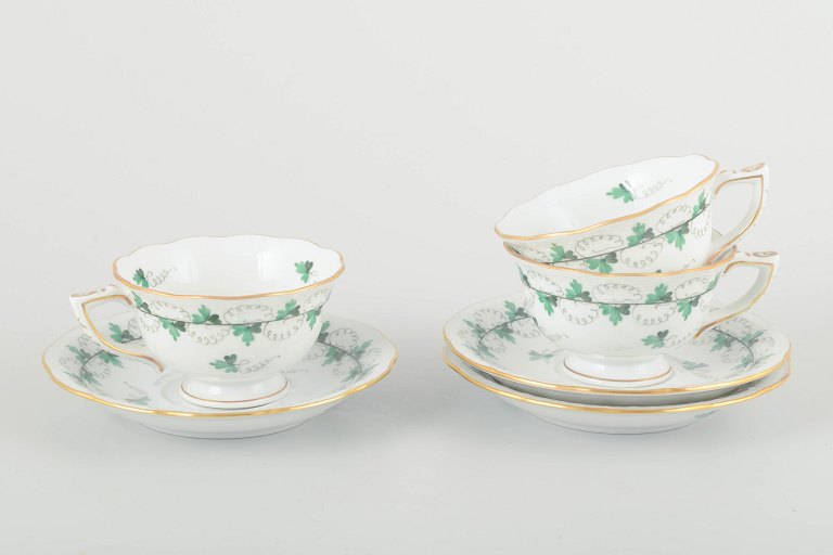 Herend, Ungarn3 mokkakopper med underkop, midten af 1900-tallet.