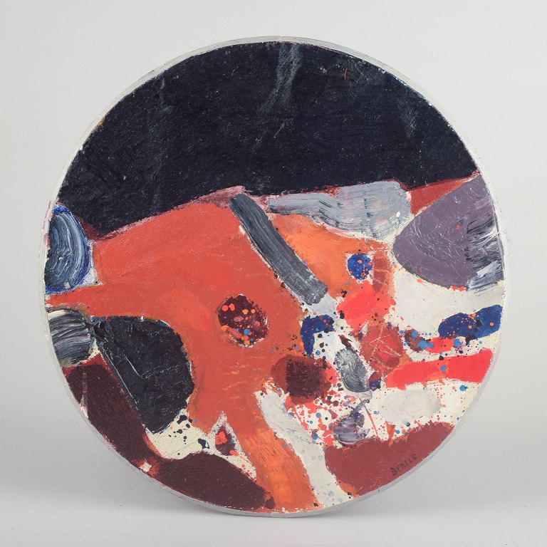 Lars Bertle“Natten på ön”.Olie på lærred monteret på træplade.