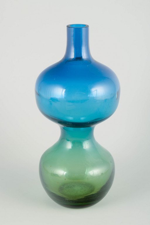 Skandinavisk studioglasStor kunst glas vase, 1970’erne.
