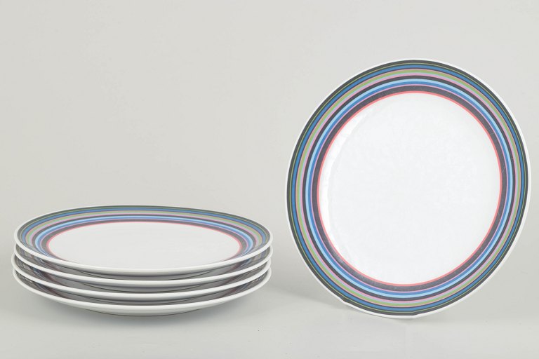 Alfredo Häberli for Iittala.5 lunch/salad plates, “Origo” series, late 20th century.