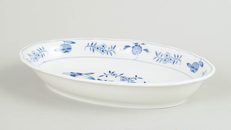 Meissen Blue Orchid, oval bowl.