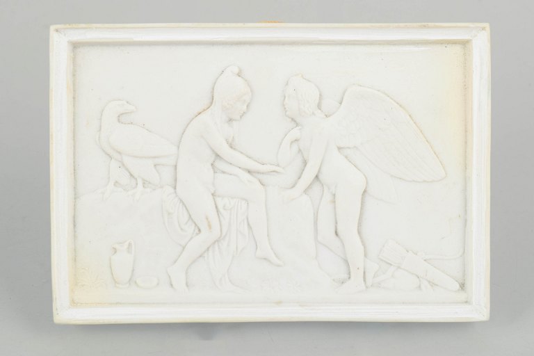 Royal Copenhagen biscuit relief after Thorvaldsen, wall relief.