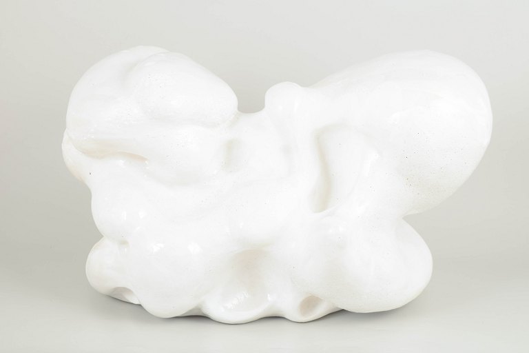 Christina Muff, Danish contemporary ceramicist (b. 1971). Large hand modeled, organic shaped, stonewaresculpture.