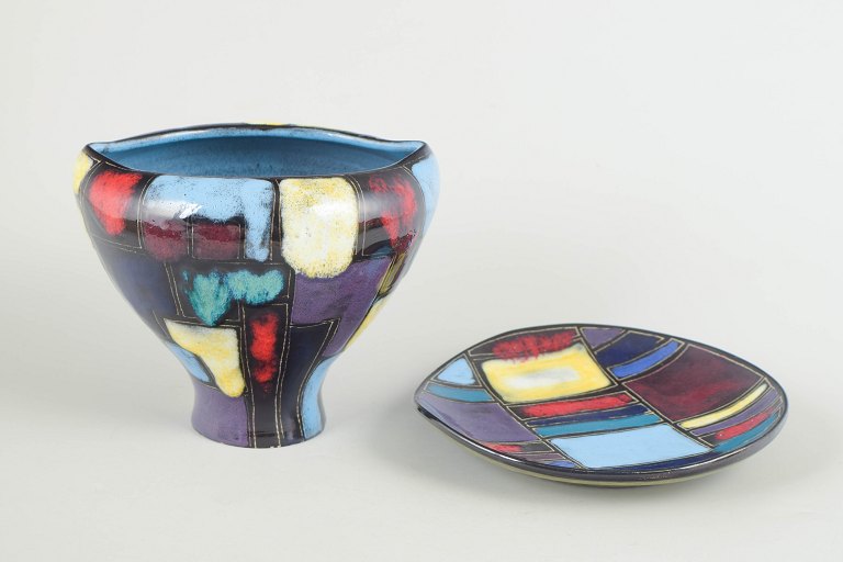 Ludwig Klopfer for Johann Lipp, vase and dish.