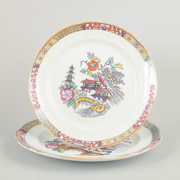 Rörstrand Japan-serie, sæt af to store runde serveringsfade.