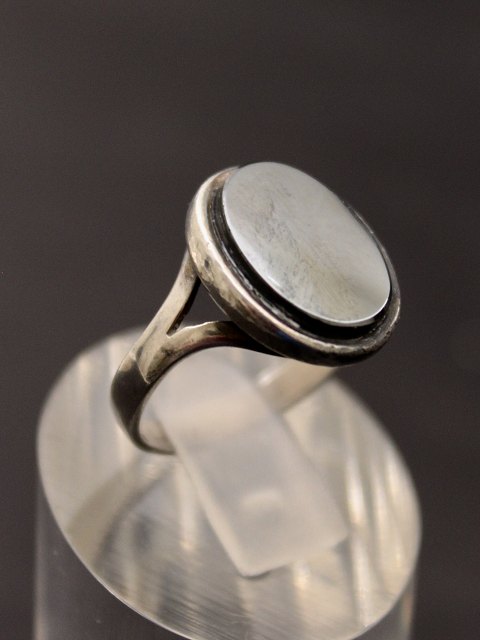 Sterling sølv ring med onyx