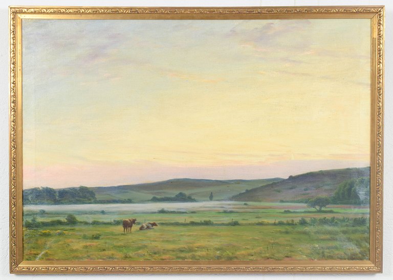 Sigvard Hansen, oil on canvas, listed Danish visual artist.