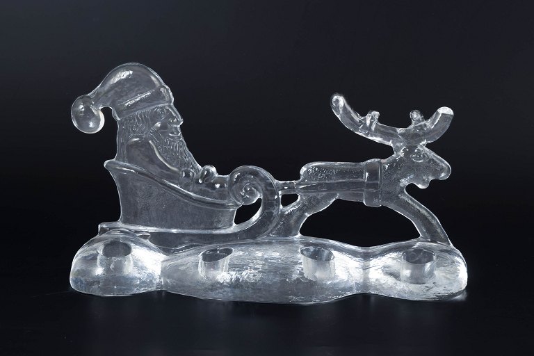 Bertil Vallien for Kosta Boda, julemand lysestage.