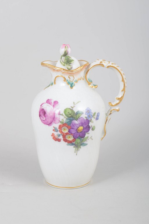 Royal Copenhagen Saxon Flower, oil flask/pitcher.