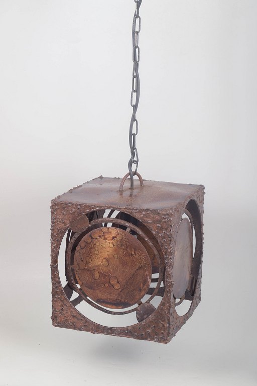 Danish brutalist pendant light.