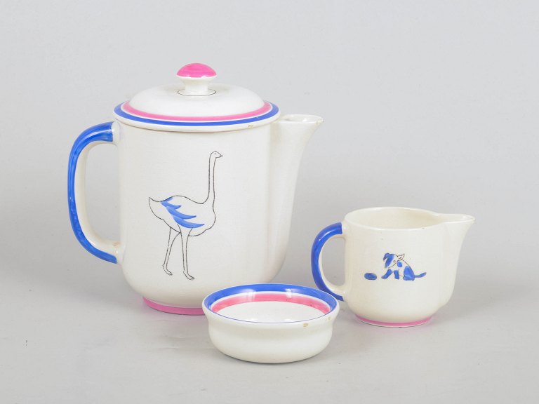 Gertrud Wysse for Gustavsberg, set of three pieces from the "Gullebarn" childrens service.